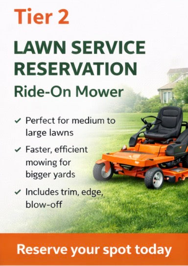 Tier 2 Lawn Service Reservation – Ride-On Mower